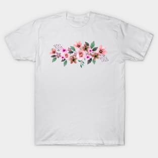 BOHO CHIC PEACH ROSE FLOWERS ARRANGEMENT T-Shirt